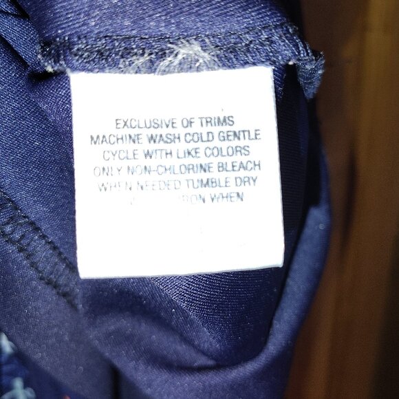 Maison Jules Blue & Red Anchor Midi Dress Womens M Keyhole Tieback - Picture 7 of 7